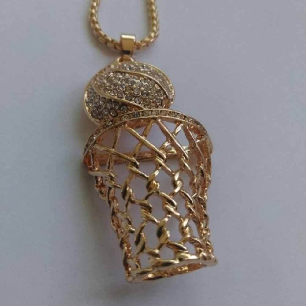 Basketball Hip-Hop Necklace | Gold & Silver
